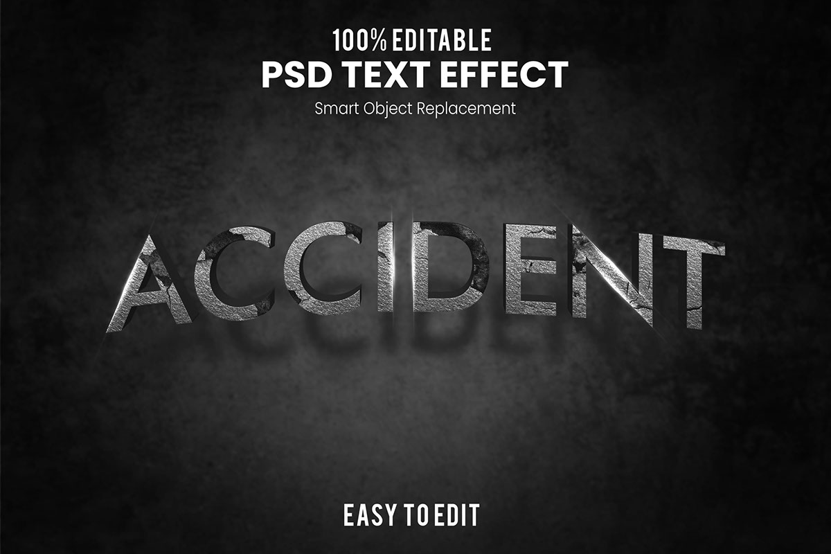 3D Text Style Series Adobe Photoshop Templates rendition image