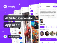 Imagify - AI Video Generator App UI Kit :: Behance