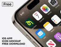 Free ios App Icon Mockup