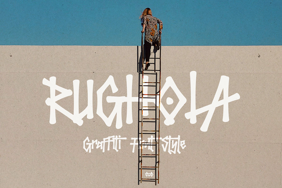 Rughola Graffiti Font rendition image