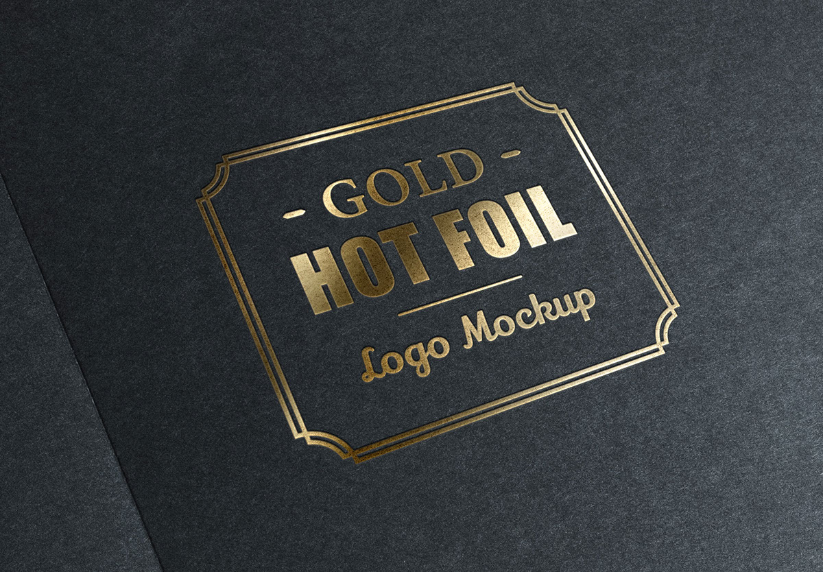 Gold Stamping Logo Mock-up rendition image