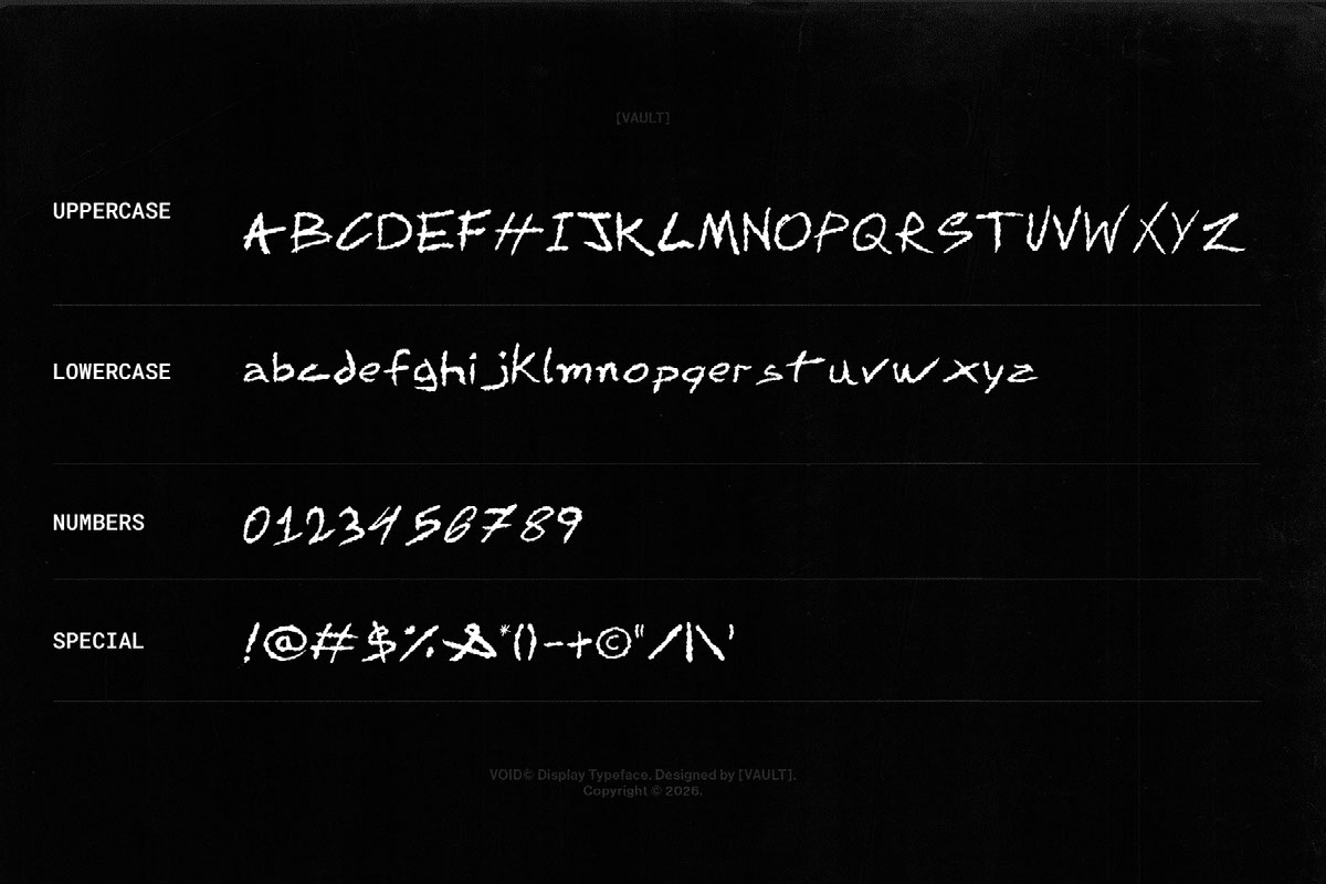 VOID Typeface on Behance :: Behance