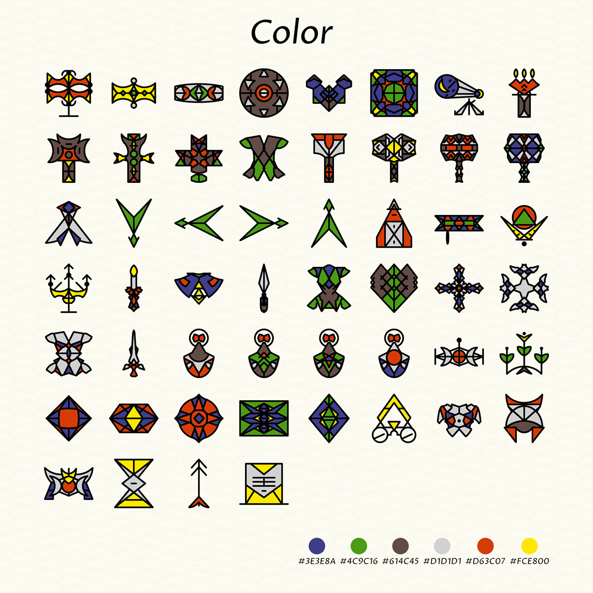 Color Fantasy Icons rendition image