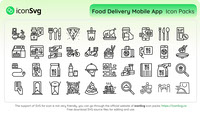 Food Delivery App Icons