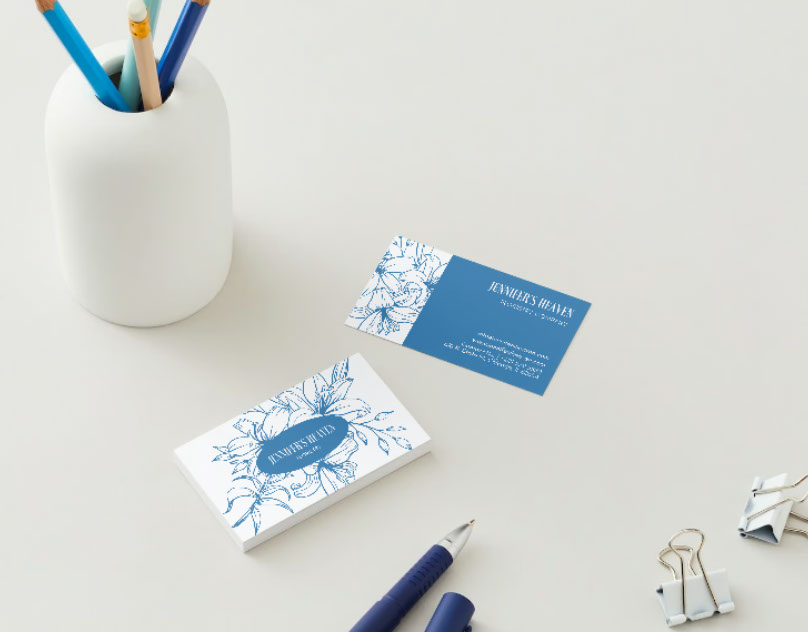 Floristry Professional Minimal Business Card rendition image