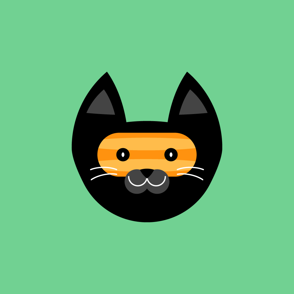 CHARACTERS SET Halloween cats P rendition image