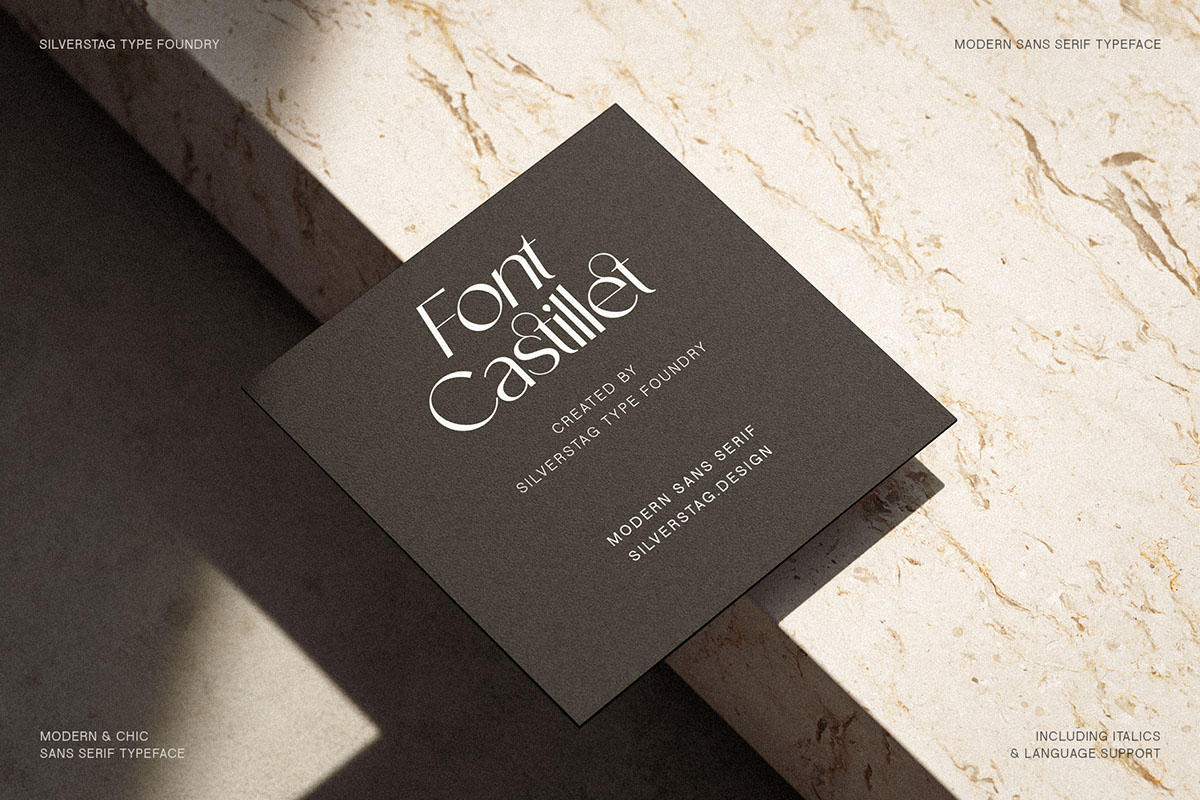 Castillet - Elegant Sans Serif Font With Italics rendition image