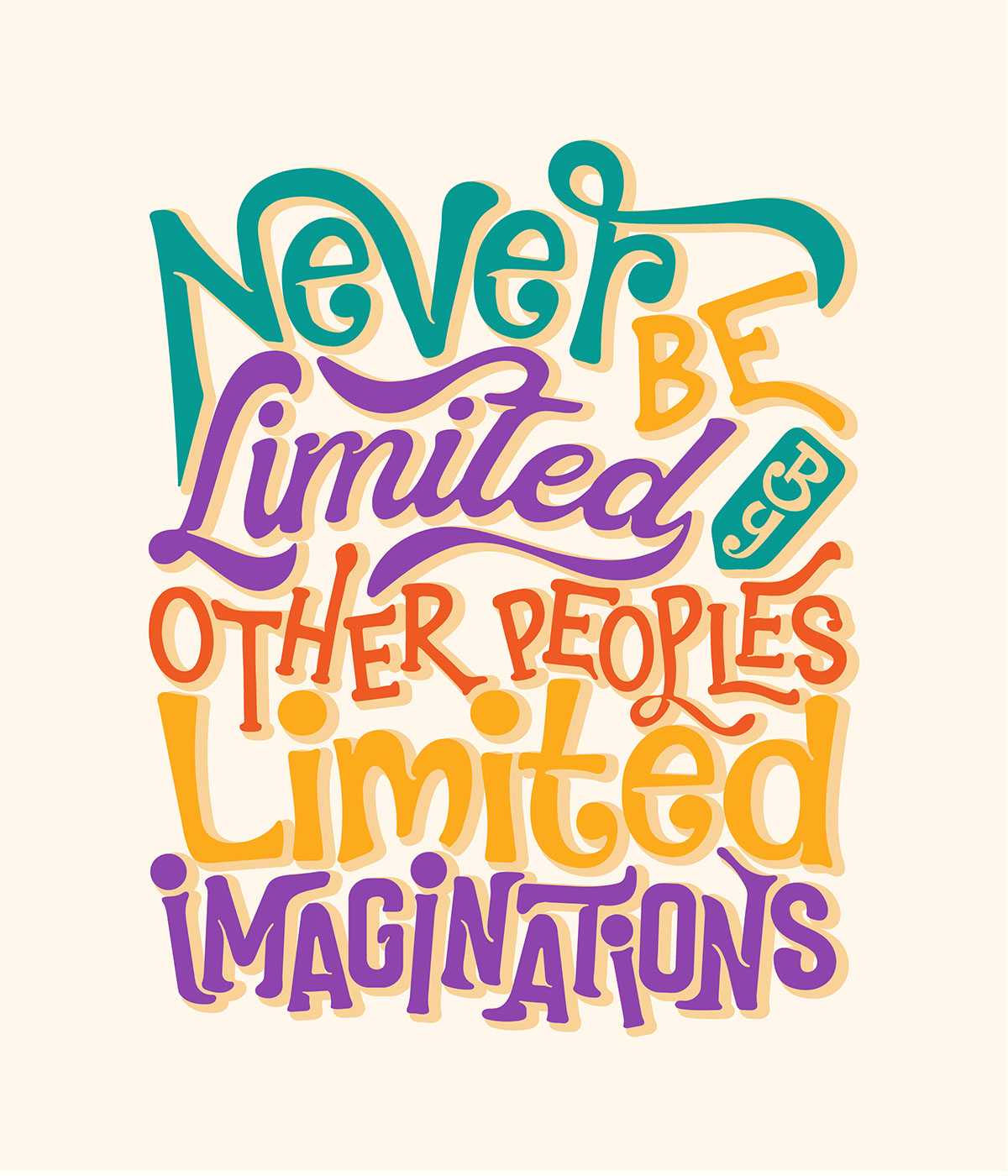 Hand lettering positive quote rendition image