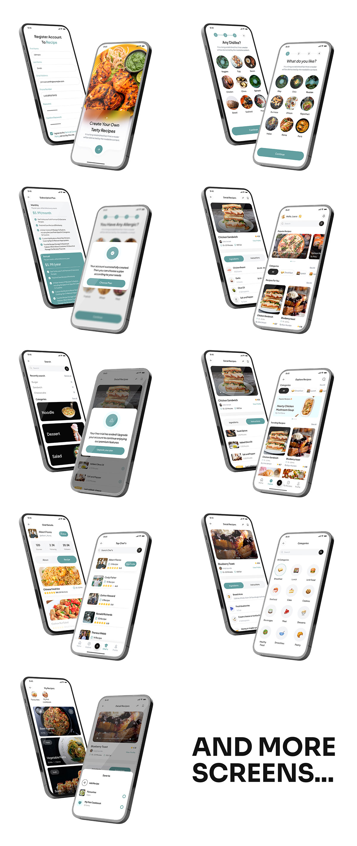 Food Recipe Mobile App UI Design on Behance :: Behance