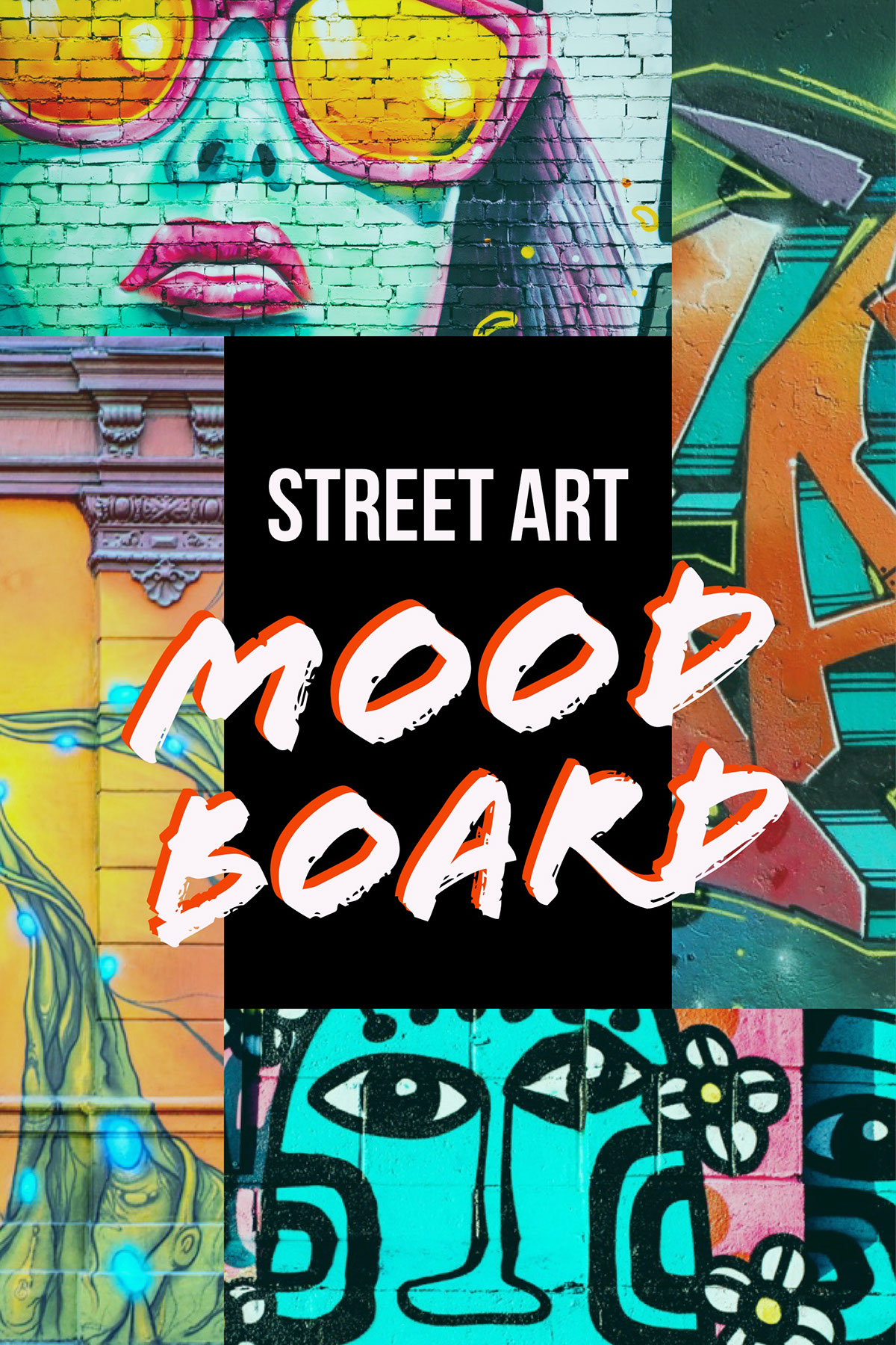 Colorful Street Art Collage Pinterest Post Mood Board Street Art  