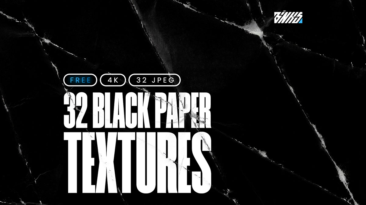 FREE 32 black paper textures grunge 4K rendition image