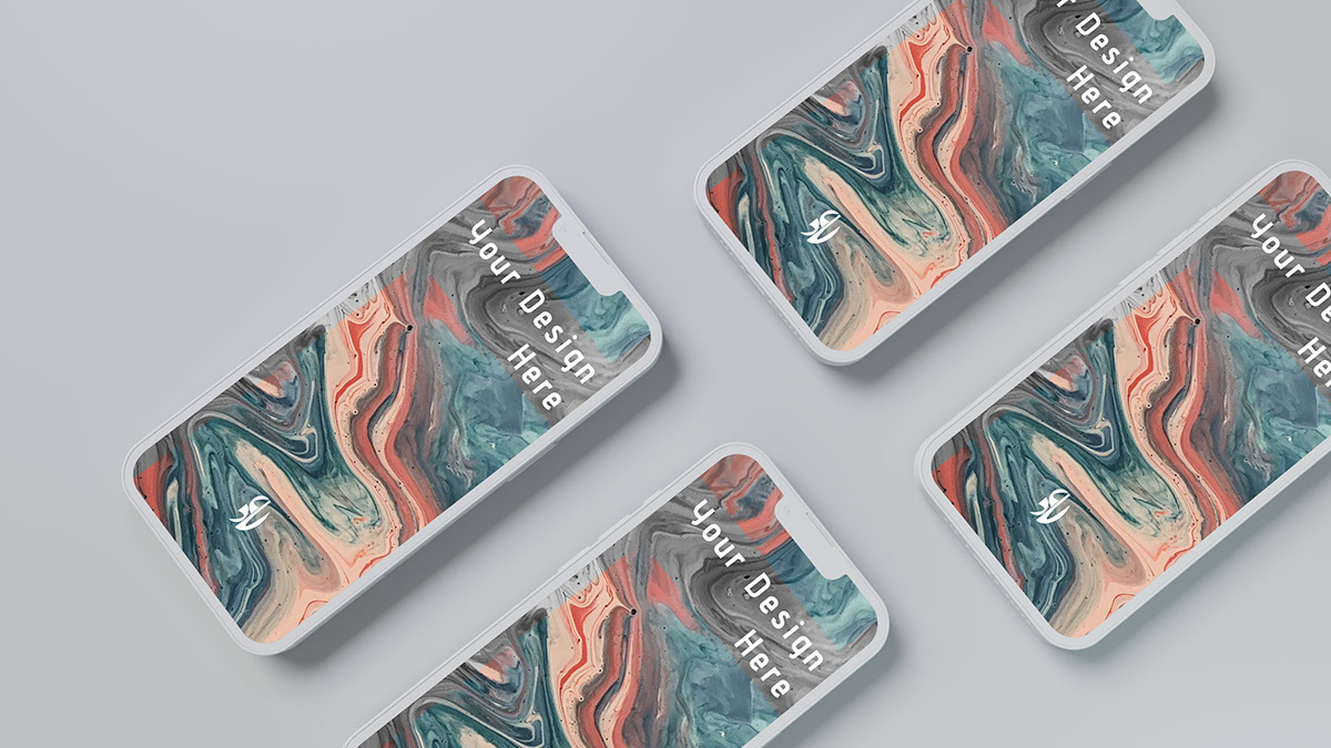 Phone mockup to showcase your designs rendition image