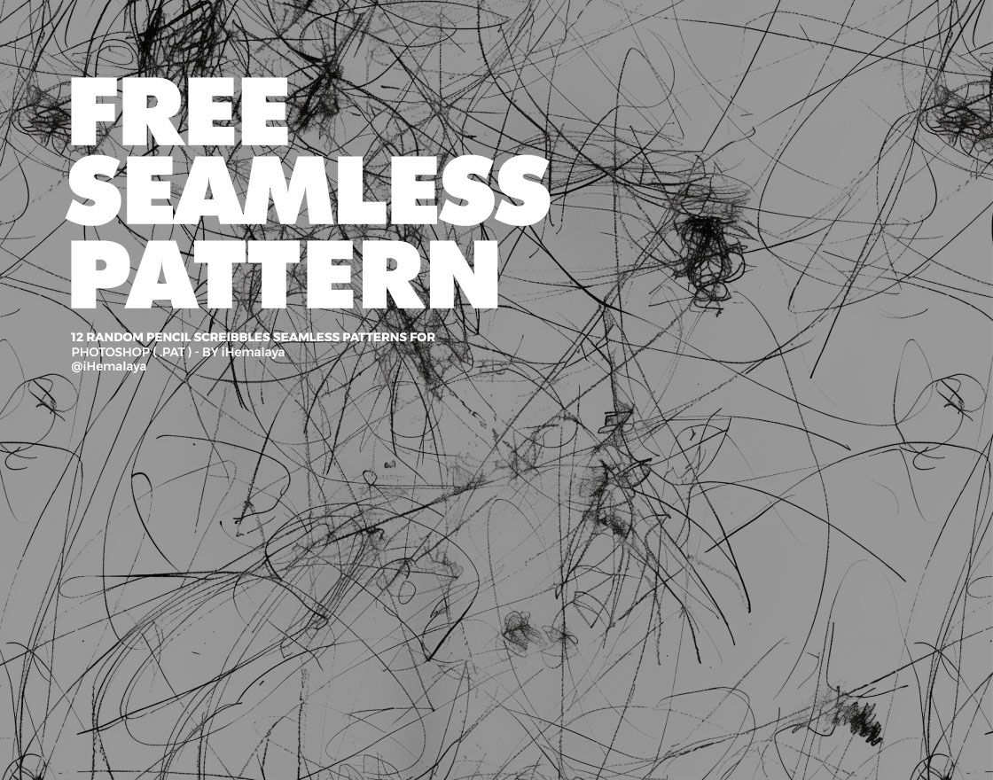 12 Pencil Scribbles Seamless Patterns rendition image