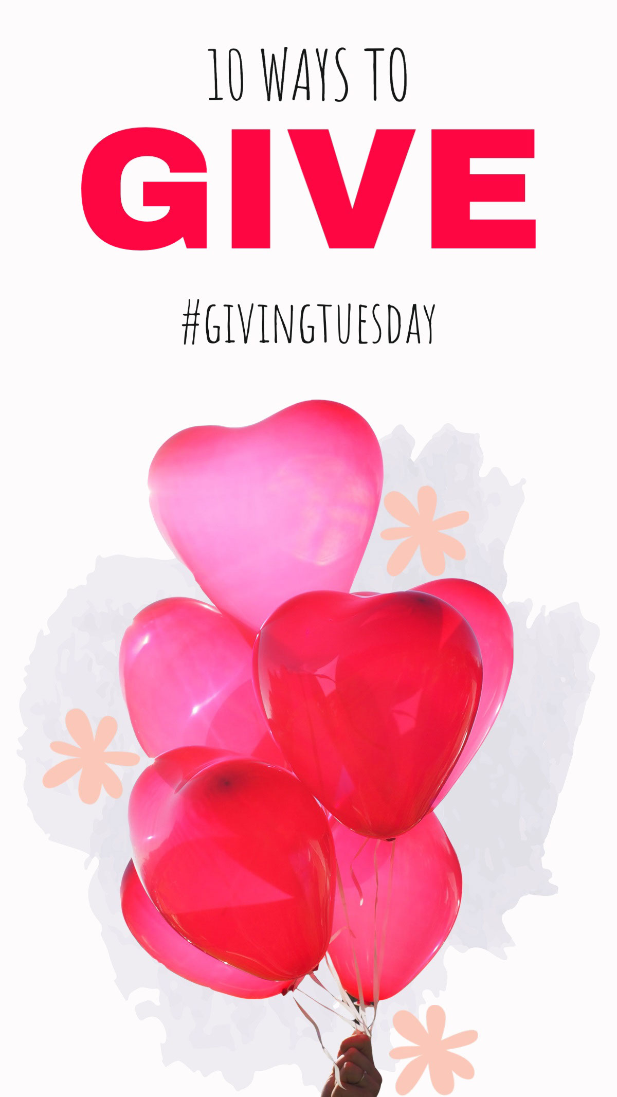 Cream and Red Giving Tuesday Instagram Story GIVE 10 WAYS TO #givingtuesday