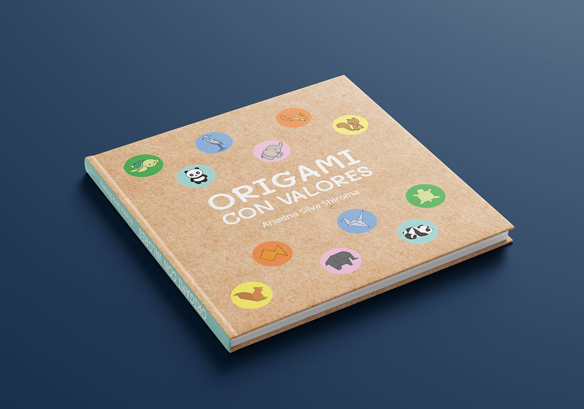 Proceso del libro Origami con valores rendition image