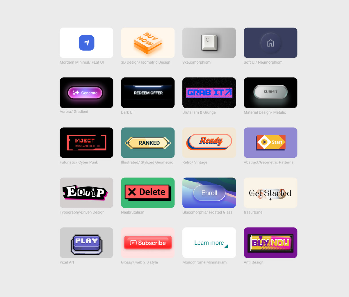 20 Style Buttons on Behance :: Behance