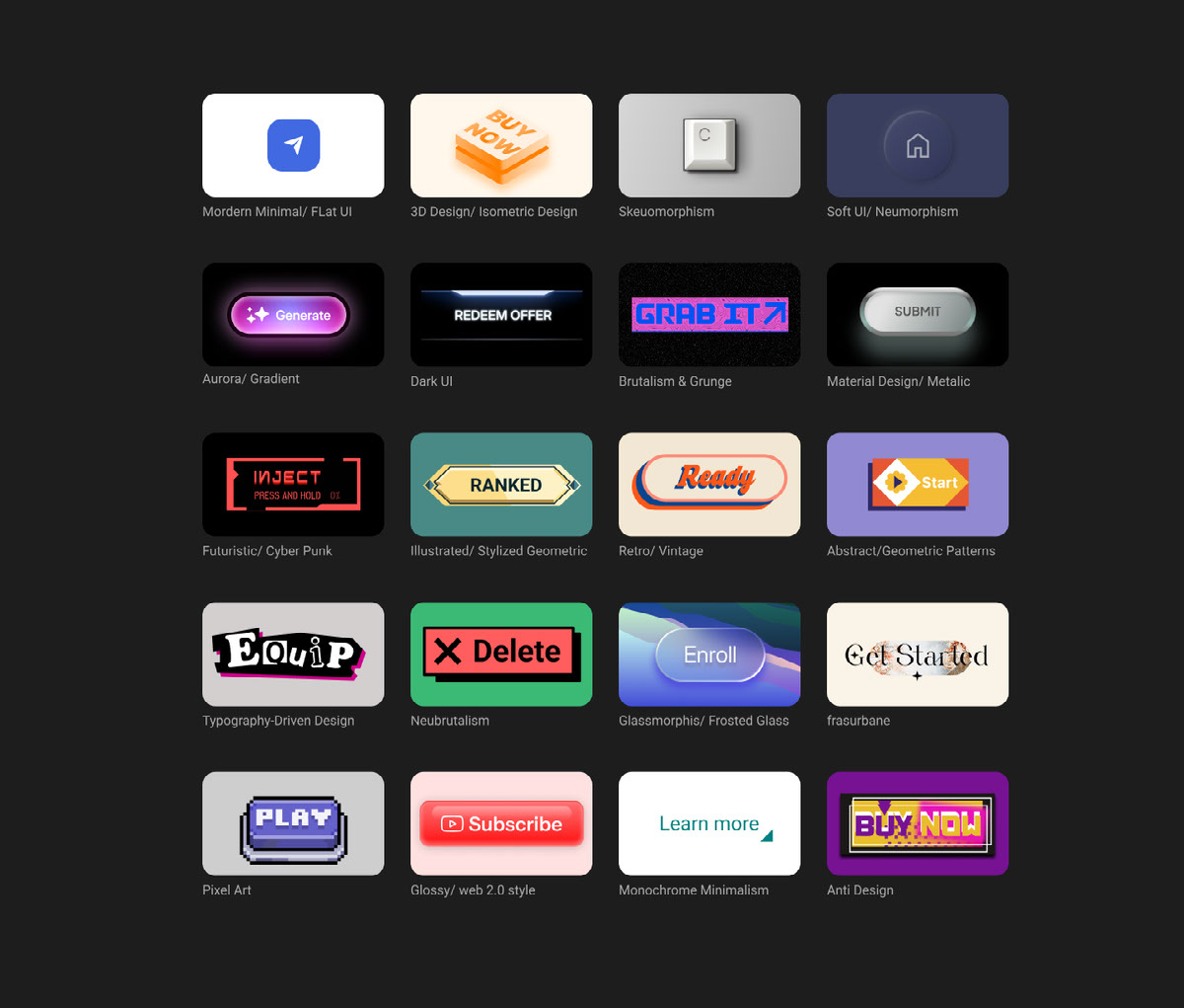 20 Style Buttons on Behance :: Behance