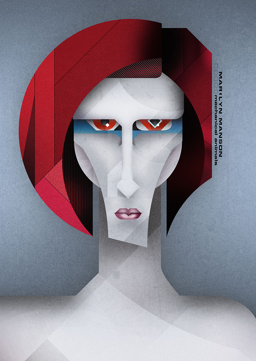Marilyn Manson - Mechanical Animals rendition image