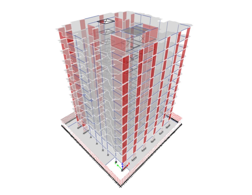 12 Floor Residential Tower rendition image