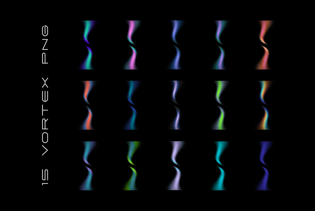 15 vortex elements rendition image