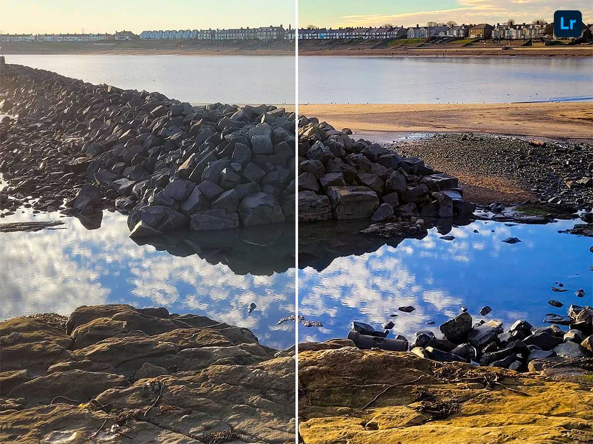 Reflection in a Beach Pool of Water | Edit | Photoshop Lightroom