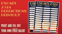 Oscars 2024 Predictions Printout
