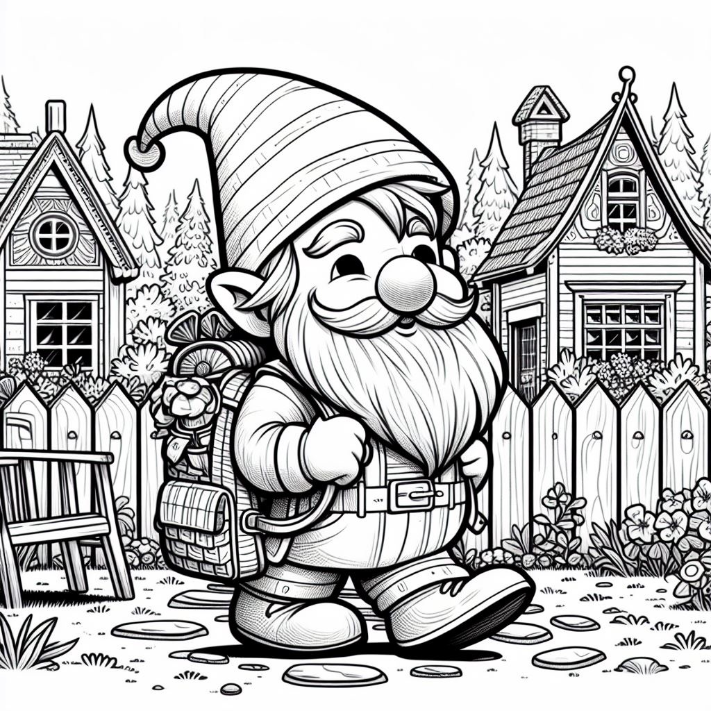 Free Coloring Rendering gnome coloring pages on Behance :: Behance