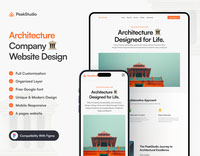 PeakStudio- Architecture Company Website Ui Design