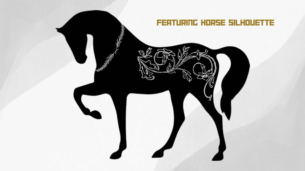 Horse Silhoutte rendition image
