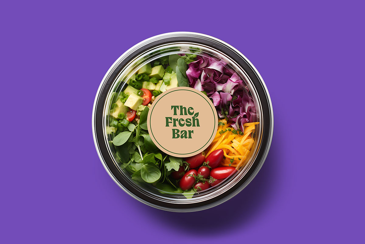Salad Packaging Mockup rendition image