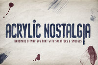 Acrylic Nostalgia SVG Font for Personal Use