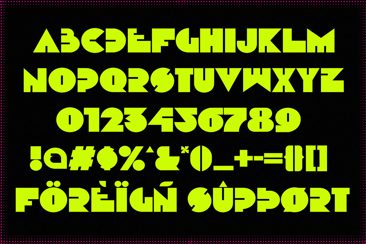 Meastro Pro Pack Layered Retro Font rendition image