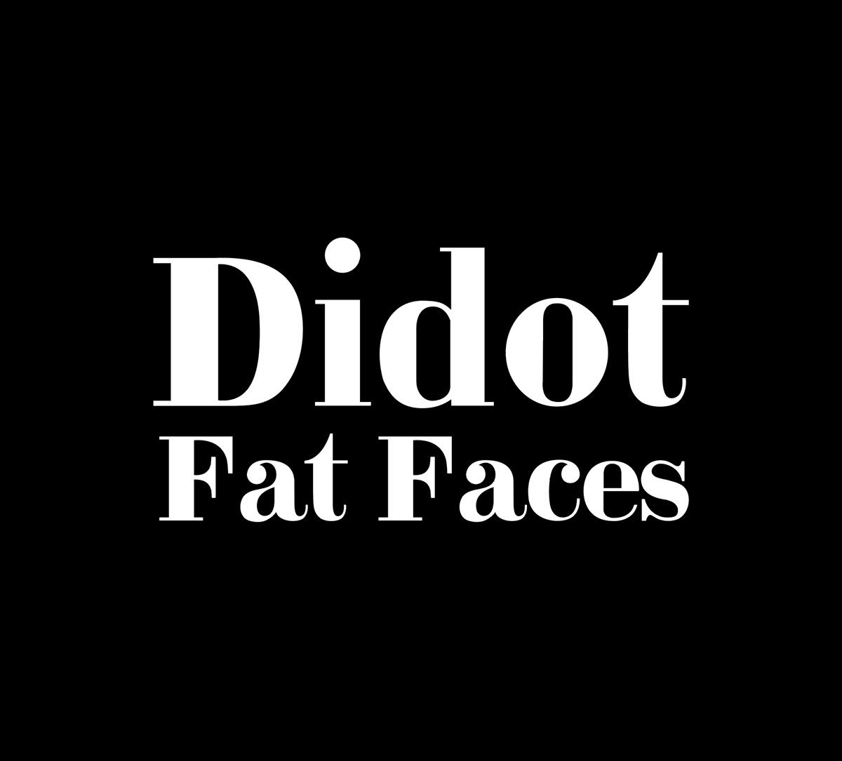 Didot Fat Faces rendition image