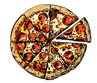 Color pizza pie