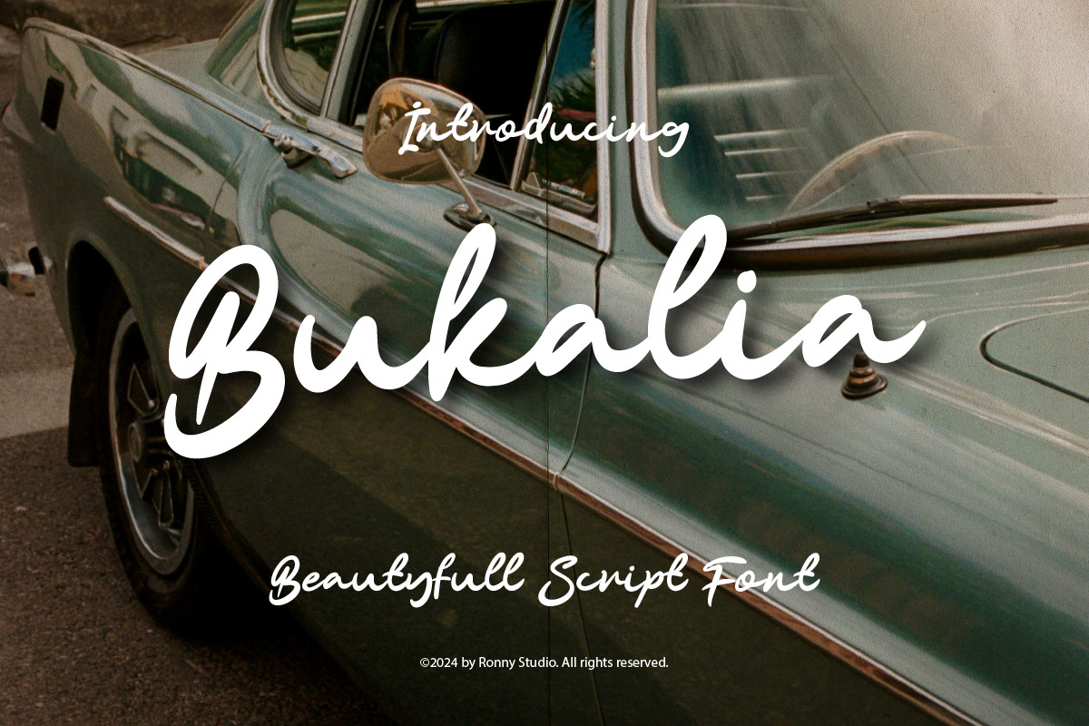 Bukalia - Beautyfull Script Font rendition image