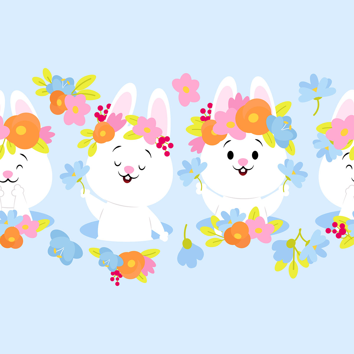easter bunny border rendition image