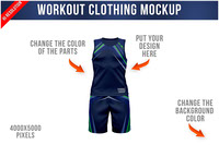 Mens Workout Clothing Mockup