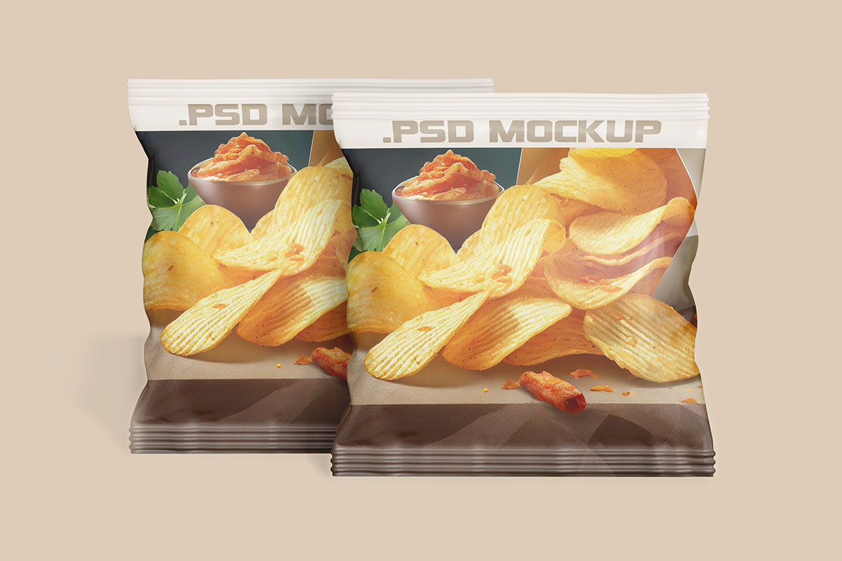 Pouch Packaging mockup rendition image