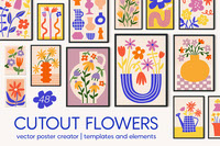 Cutout Flowers Poster Creator