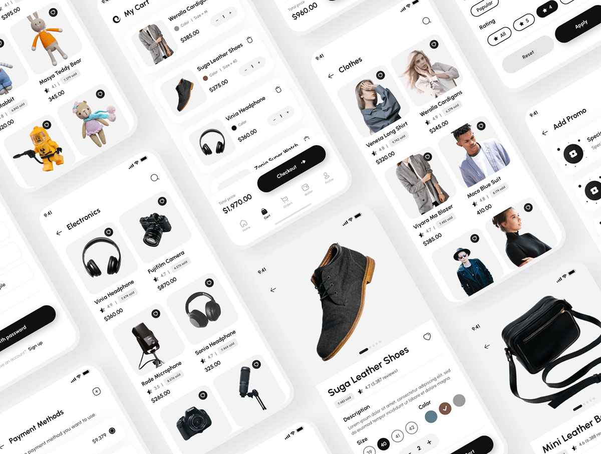 Evira - E-Commerce and Online Shop App UI Kit rendition image