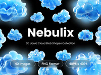 Nebulix - Holographic 3D Liquid Cloud Blob Shapes Collection