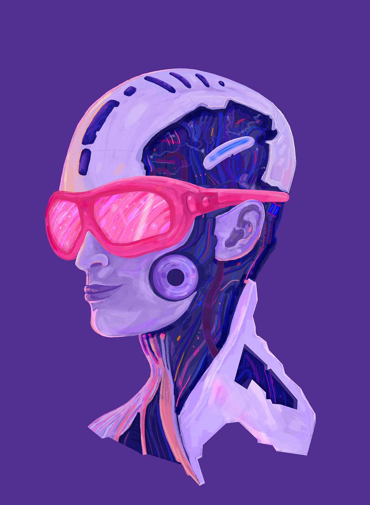robot head on Behance :: Behance