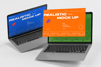 Multiscreen Laptop Mockup