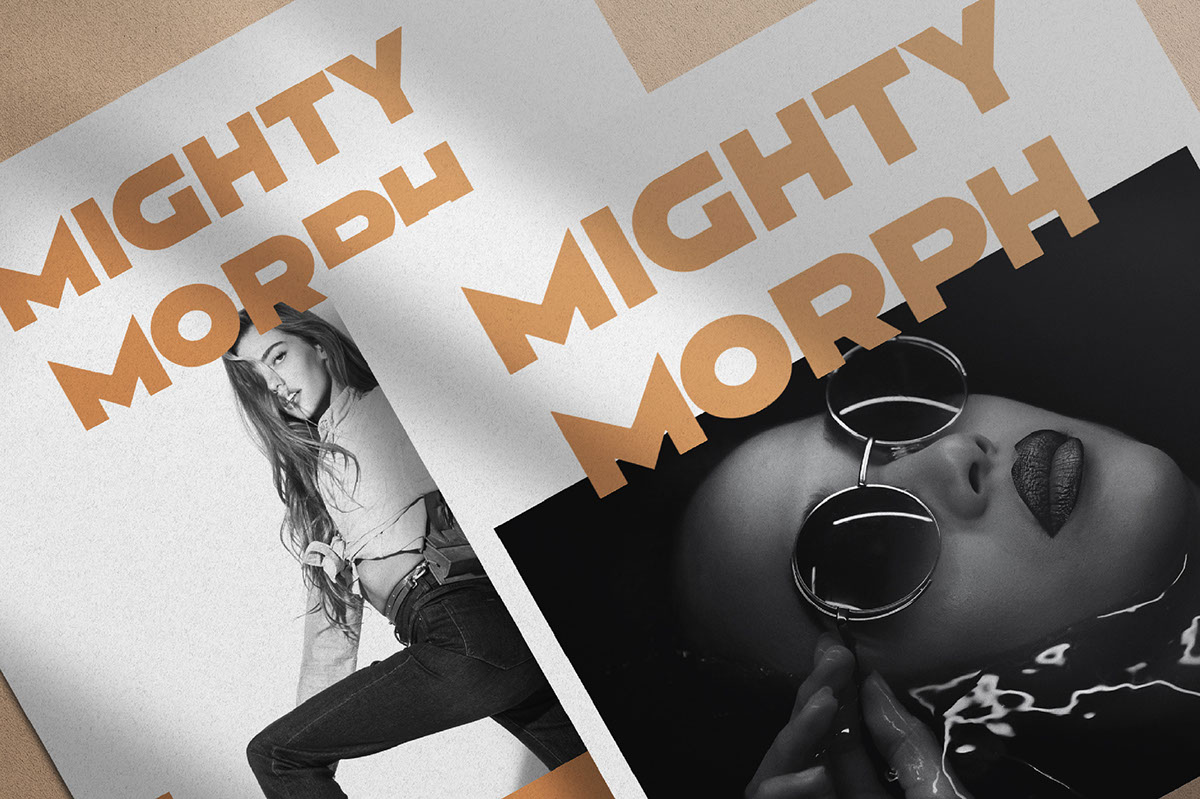 Mighty Morph Typeface rendition image