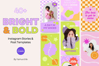 Bright and Bold Instagram Stories and Post Templates