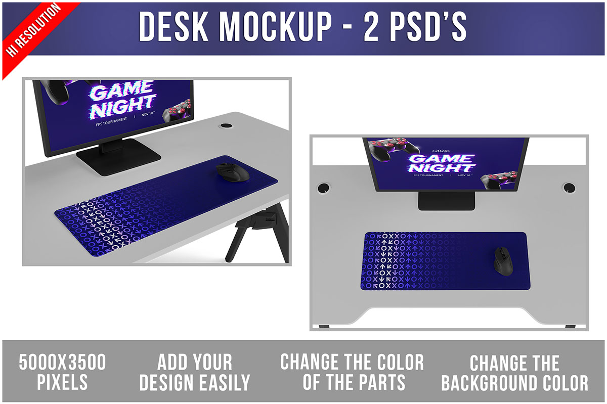 Desk Mockup rendition image