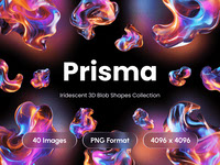 Prisma - Holographic Iridescent 3D Blob Abstract Shapes Collection