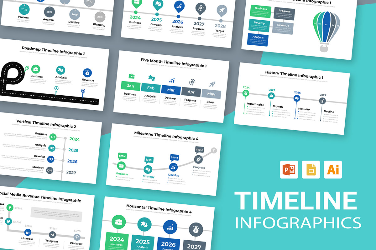 Timeline Infographic Template on Behance :: Behance