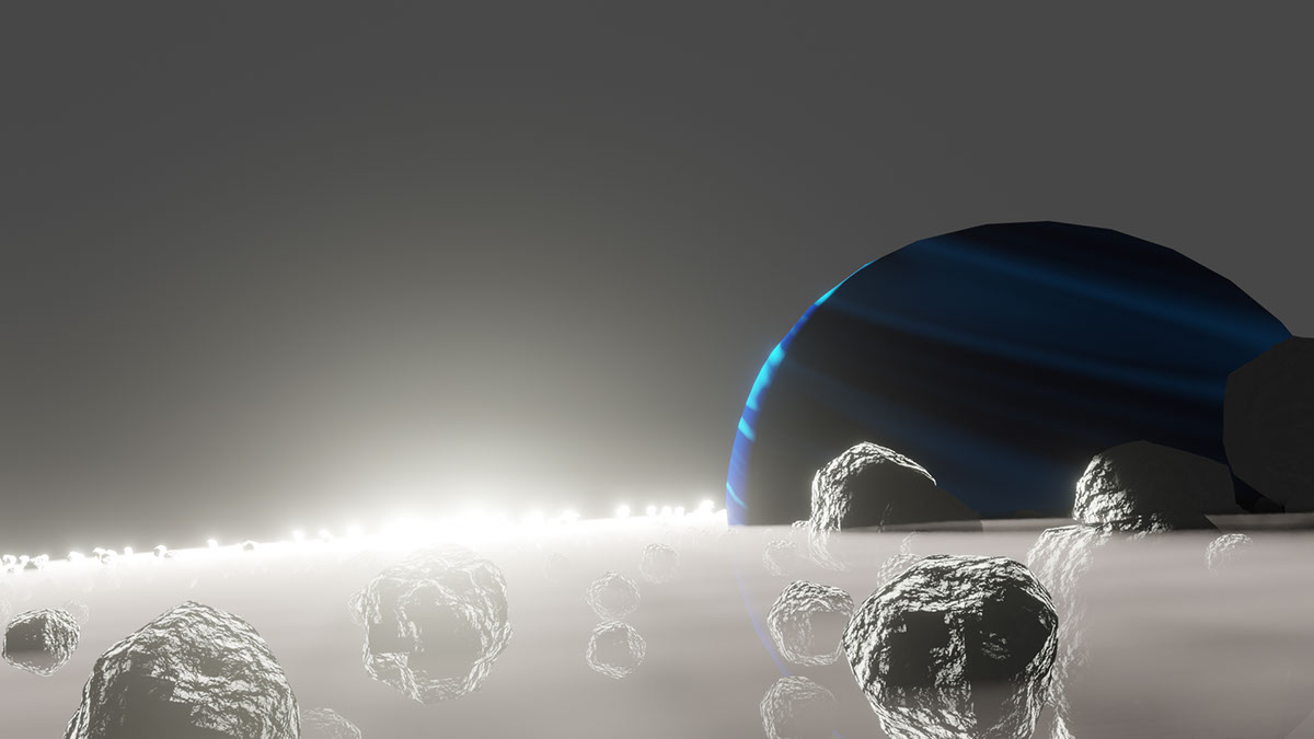 Space planet in blender rendition image