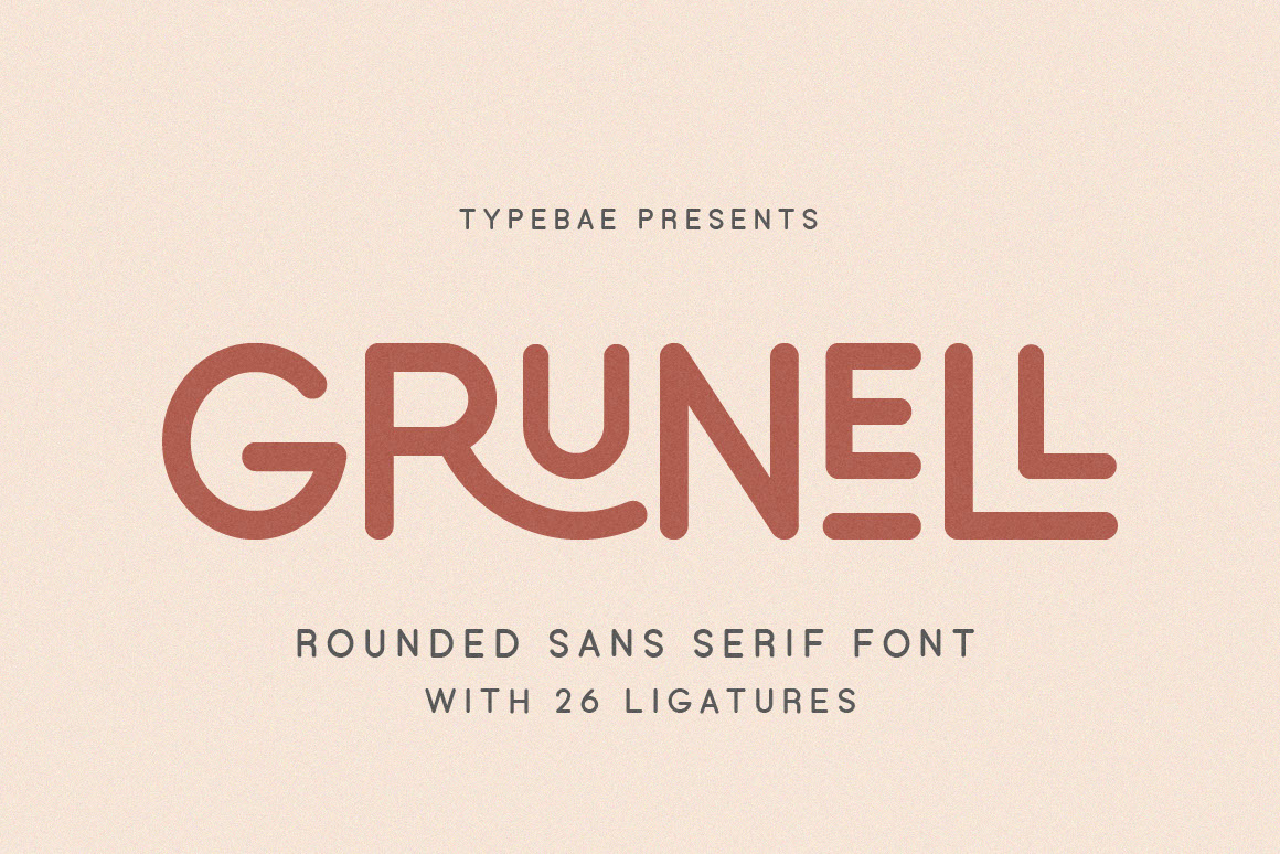 Grunell Demo Font - Not Full Version rendition image